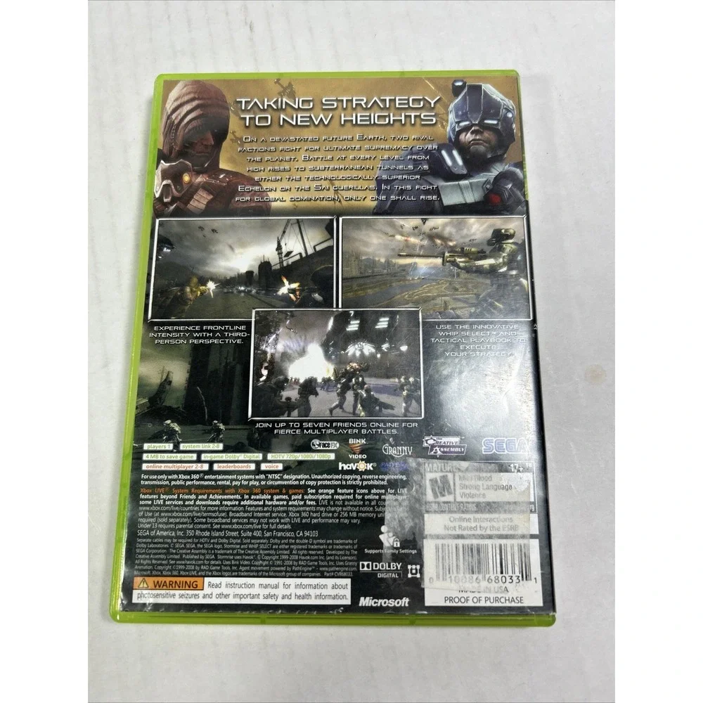 Stormrise (Microsoft Xbox 360, 2009) Complete w/ Manual Tested‎ Sega Strategy